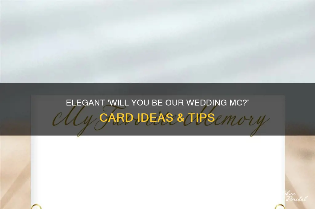 will you be our wedding mc card
