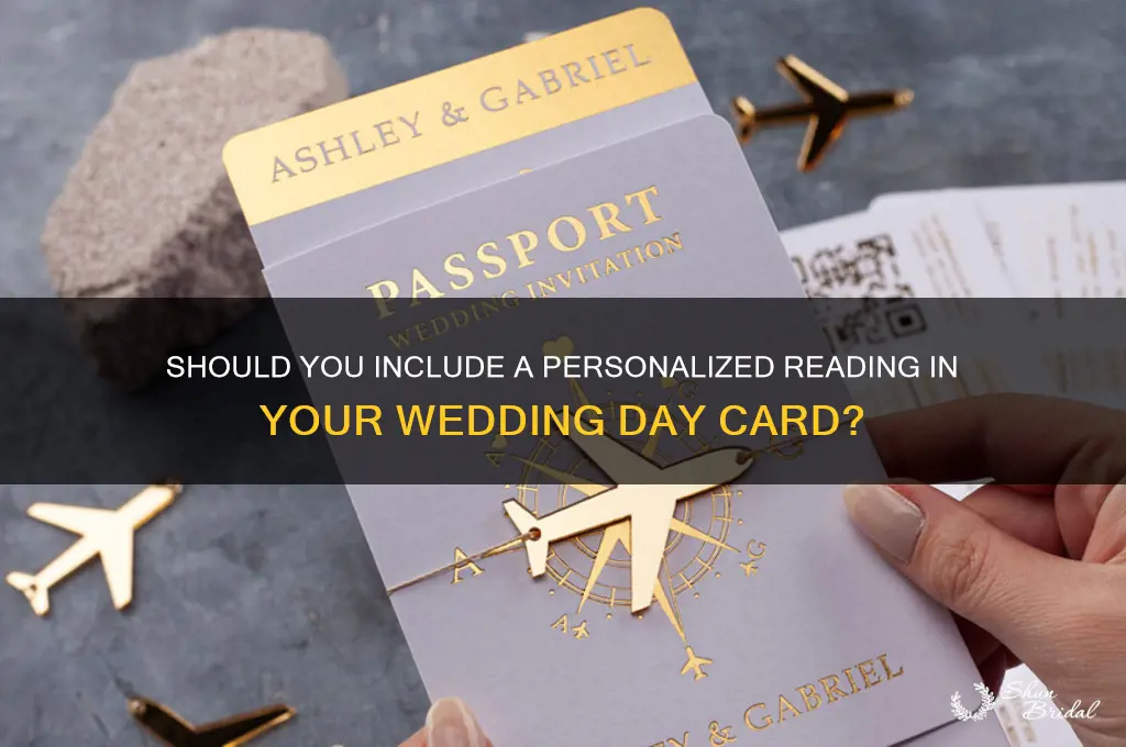 will you do a reading on your wedding day card