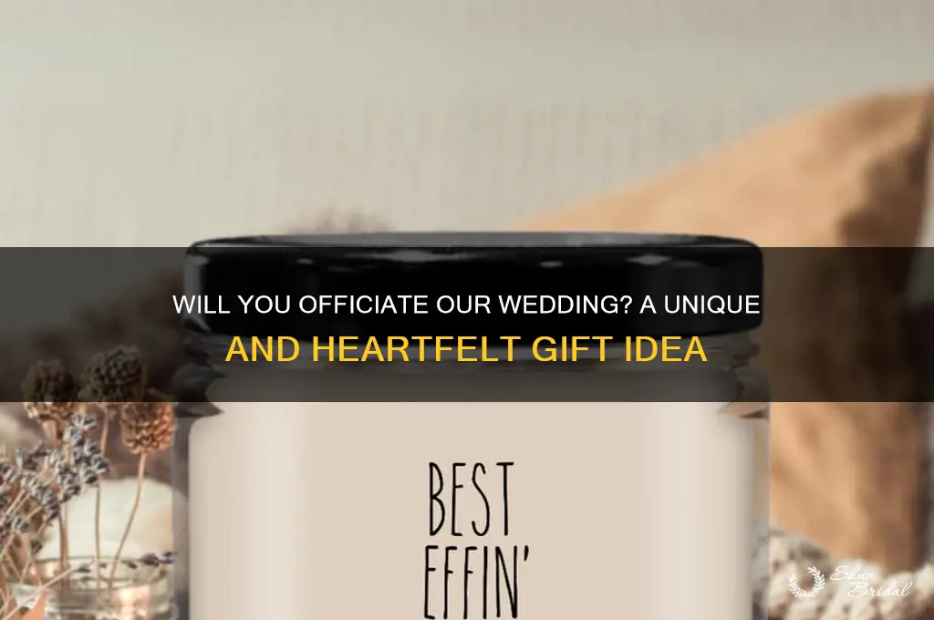 will you officiate our wedding gift