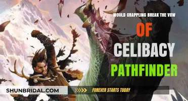 Does Grappling Violate Celibacy Vows in Pathfinder Roleplaying?