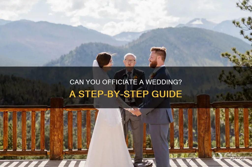would I b able to officiate at a wedding