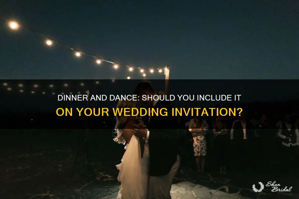 would you list dinner and dance on wedding invitations