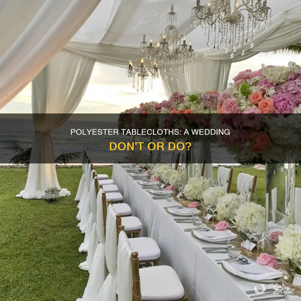would you use a polyester table cloth for a wedding
